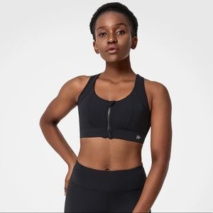 Yvette Sports Enfold Zip Front strapped sports bra